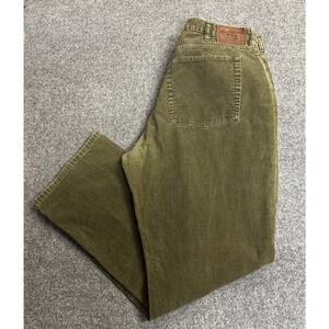 VINTAGE Polo Ralph Lauren Mens 38x32 Green Corduroy Straight Pants